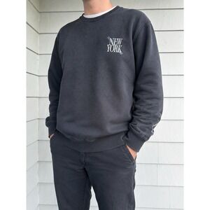 Saturdays NYC New York Slash Crewneck Sweatshirt Mens XL Black Heavyweight
